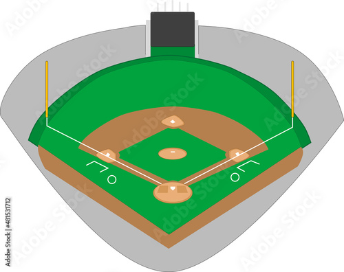 野球球場のイラスト「グランド」