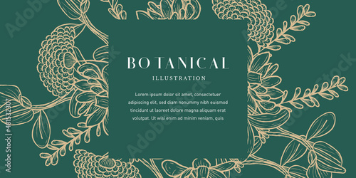 Botanical Green Background