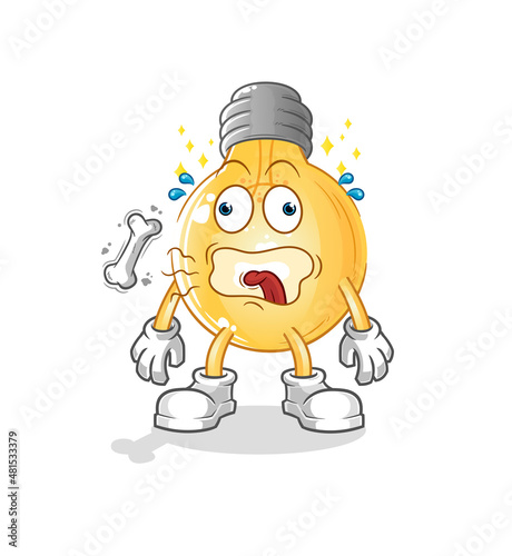 bulb burp mascot. cartoon vector