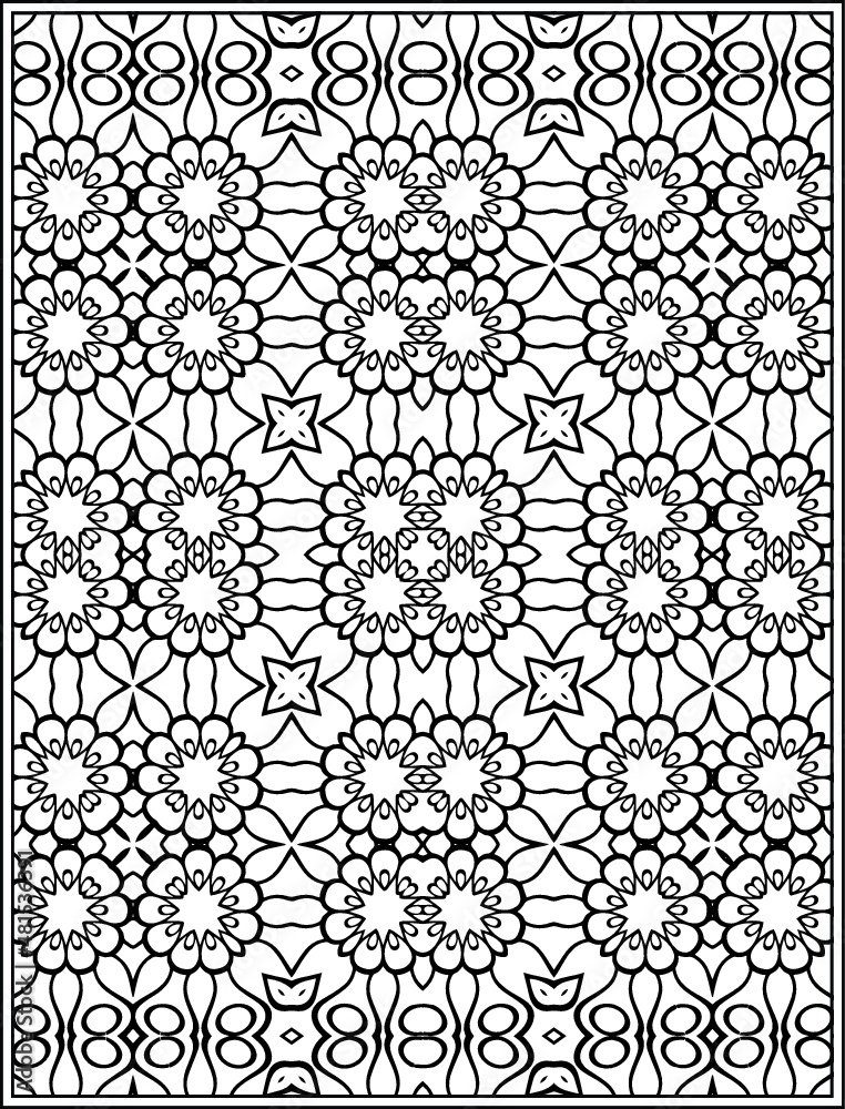 Coloring book coloring page kdp interior Stock Vector | Adobe Stock