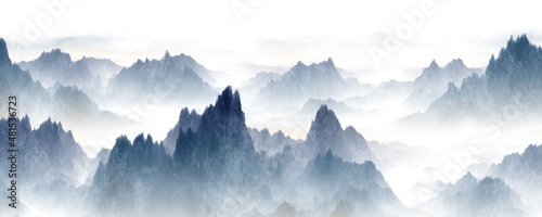 Fotografie, Obraz misty mountain landscape