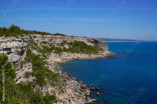 Leucate coast in south sea beach Pyrenees Orientales in Languedoc-Roussillon France
