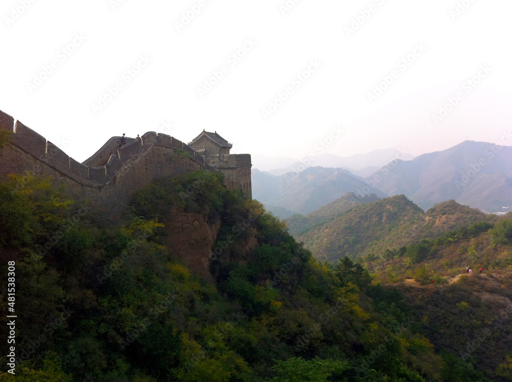 Panoramic landscape view of Great Wall
