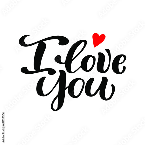 Hand drawn Valentines Day typography poster. Romantic quote 