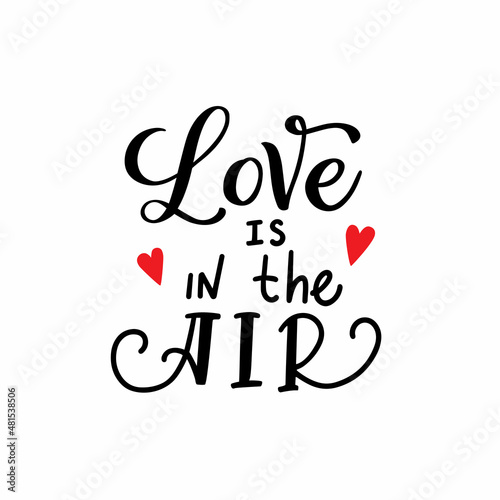 Hand drawn Valentines Day typography poster. Romantic quote 