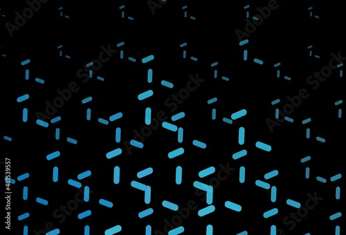 Dark BLUE vector template with repeated sticks.