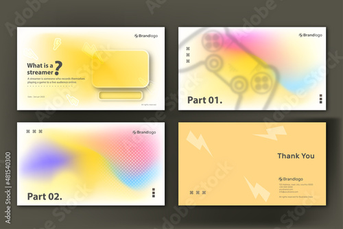 presentation template about editable text streamer