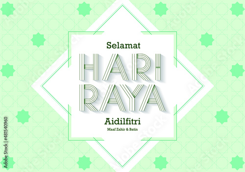modern hari raya greeting in vector. it means happy new year and Forgive my physical and emotional (wrongdoings).