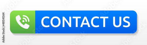 Contact us web button. Customer support service.