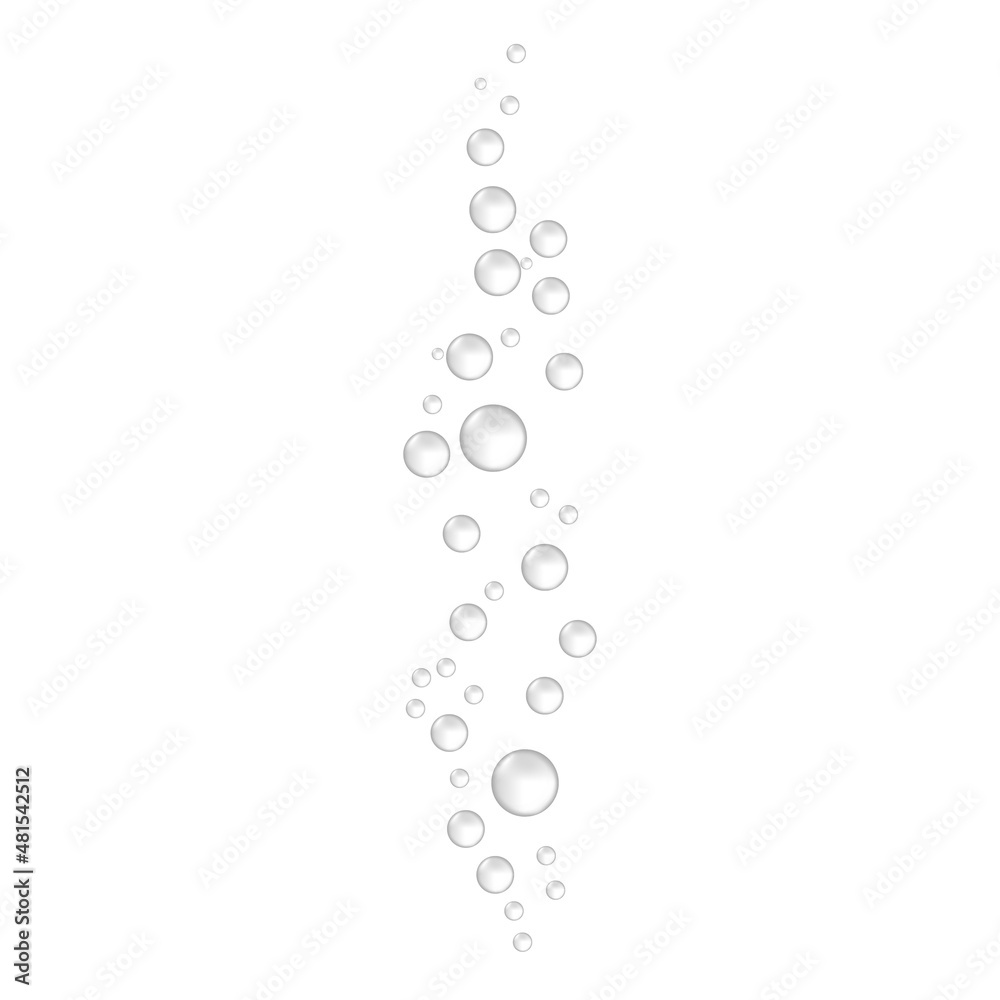 Underwater hissing air bubbles. Carbonated drink. Vector illustration. Underwater hissing air bubbles. Carbonated drink. Vector illustration.