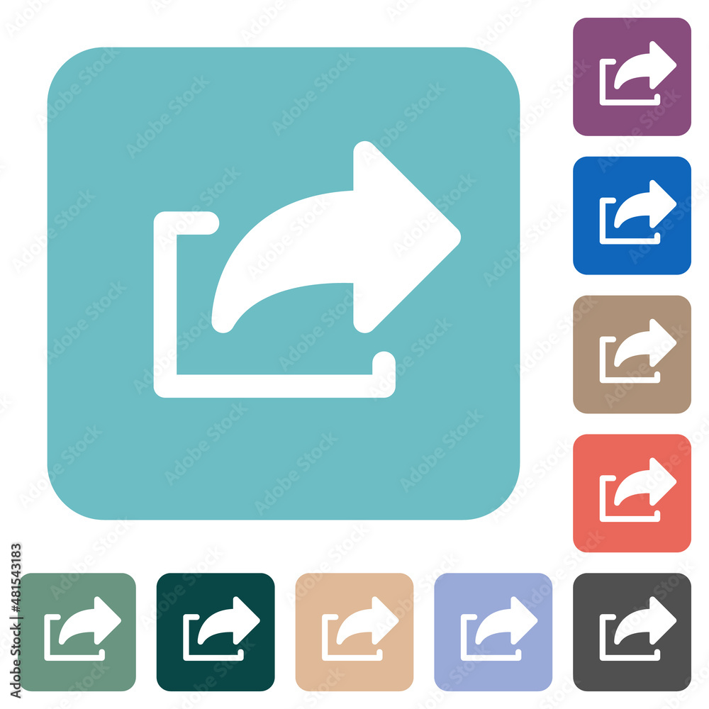 Export symbol solid rounded square flat icons Export symbol solid rounded square flat icons