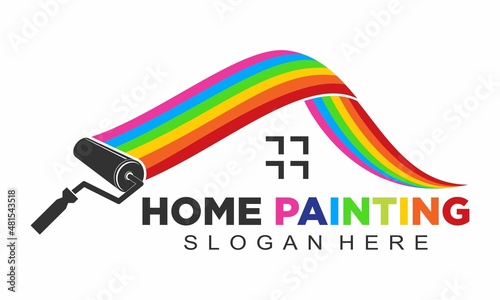 Creative home painting logo design