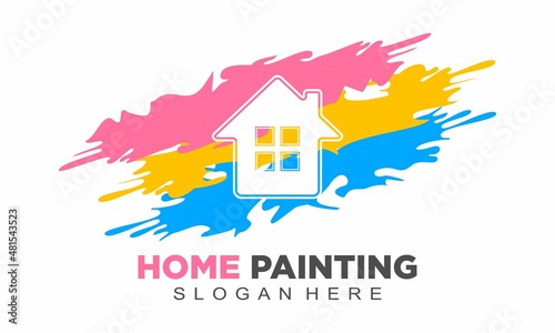 Elegant home painting logo design