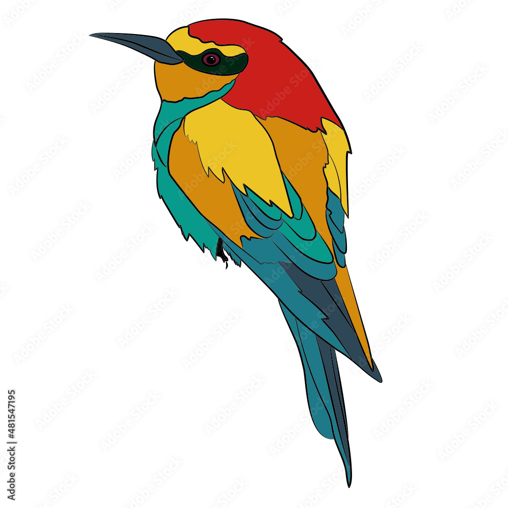 illustration of a decorative bird