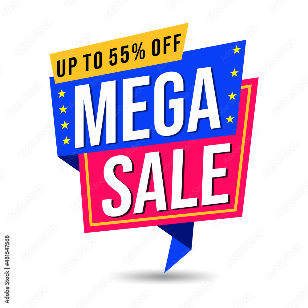 super sale, up to 55% off, limited time offer, special discount, shop now, elements icon, label designs

