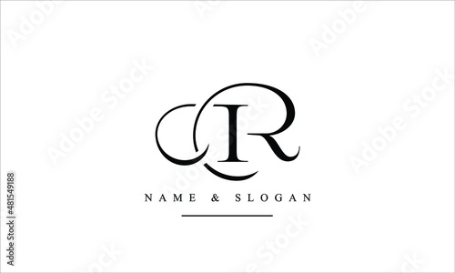 RI, IR, R, I abstract letters logo monogram