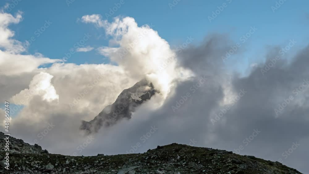 Mountain surrounded by clouds. Timelapse Mountain surrounded by clouds. Timelapse