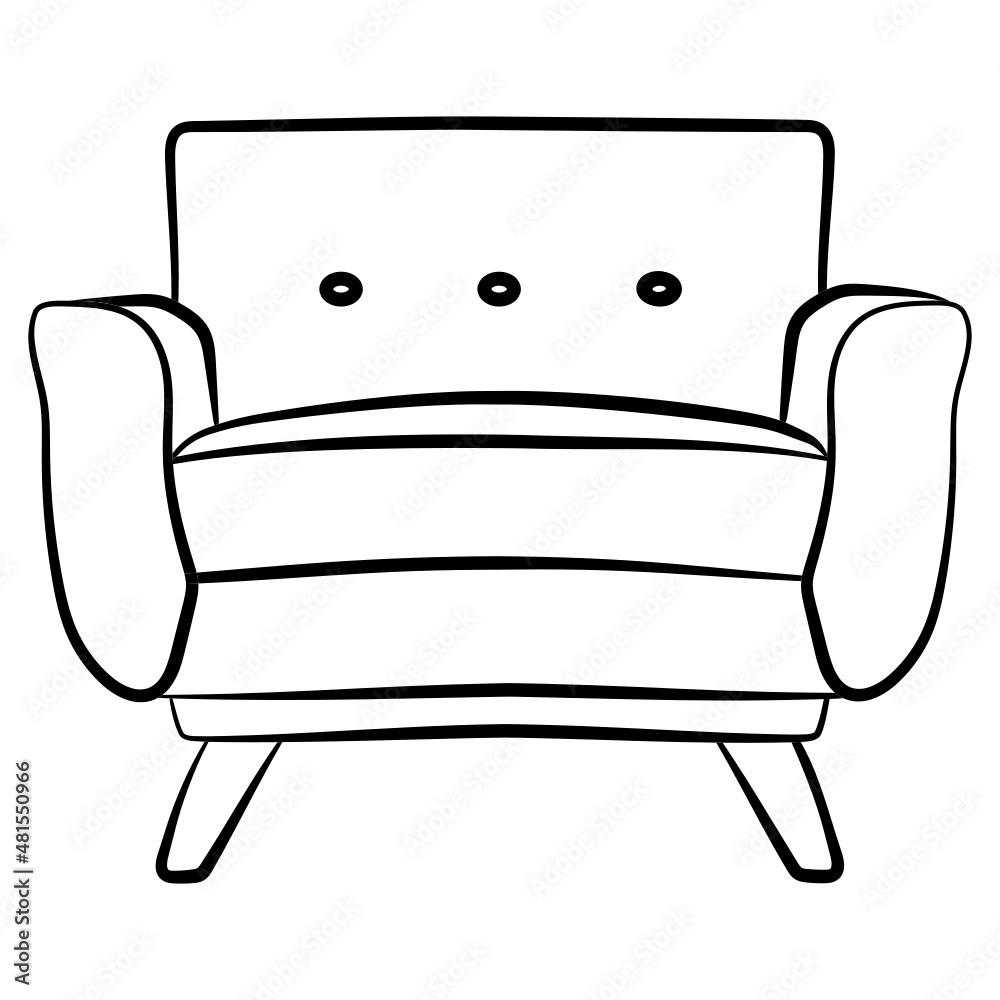 Decorative armchair illustration Decorative armchair illustration