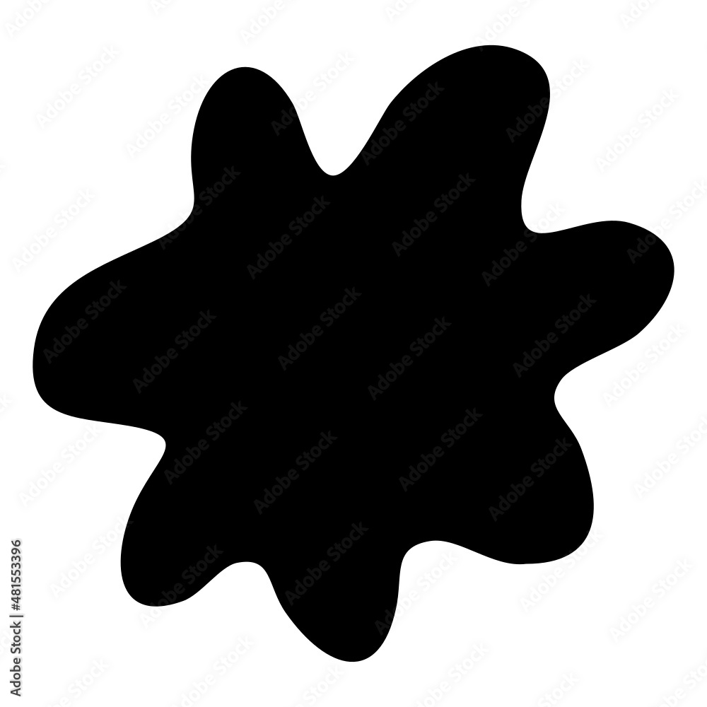 Black Ink Stain Vector Icon. Hand drawn isolated silhouette element. Graphic outline design art. Good for textile, post cards, invitations, print, fabric and decoration. Black Ink Stain Vector Icon. Hand drawn isolated silhouette element. Graphic outline design art. Good for textile, post cards, invitations, print, fabric and decoration.
