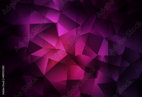 Dark Pink vector abstract mosaic backdrop.