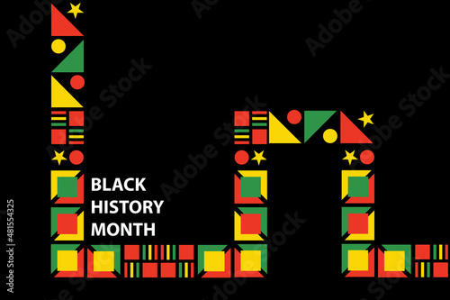 Black history month social media post. Celebrating black history month. EPS10 vector.