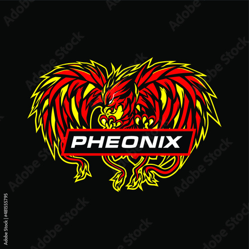 Pheonix mascot Logo perfect for Sport and E-sport logo