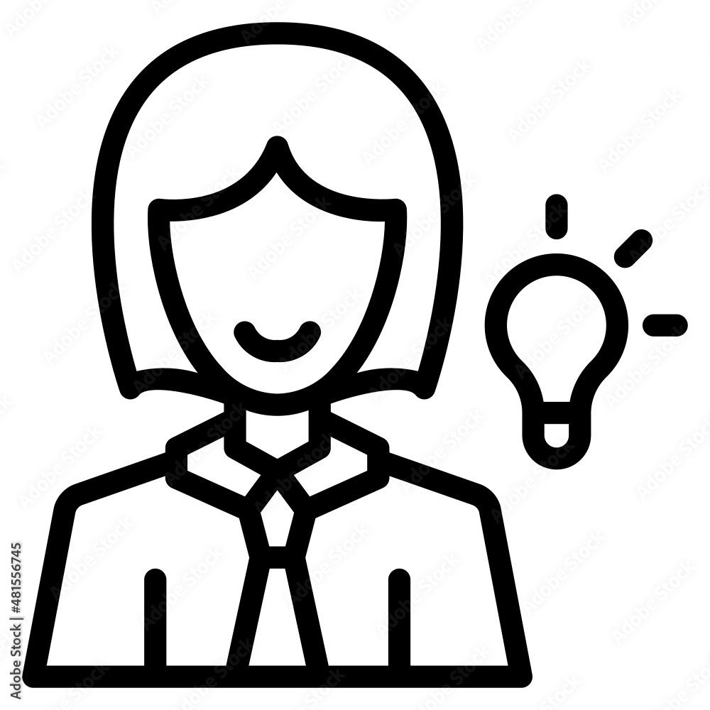 Businesswoman Icon Illustration Businesswoman Icon Illustration