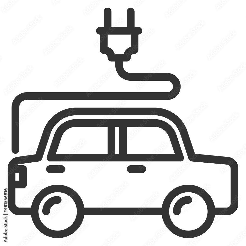 Vector taxi outline icon, Network and technology 64x64 Pixel, white background