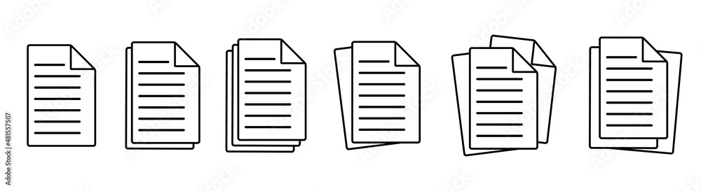 Documents icon.Office note sign.Paper document page line icon.Linear file icon isolated on white background. Documents icon.Office note sign.Paper document page line icon.Linear file icon isolated on white background.