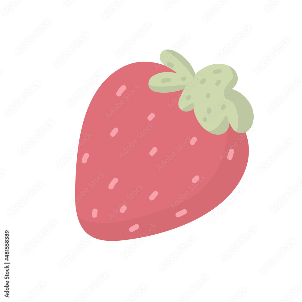 Strawberry hand drawn outline doodle icon. Vector sketch illustration of healthy berry - fresh raw strawberry for print, web, mobile and infographics isolated on white background.