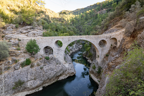 Ali Brige. Gundogmus, Antalya. Very beautiful stone bridge. Beautiful port of the silk road photo