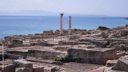 Archaeological area of Tharros in Protected marine area of the Sinis Peninsula, San Giovanni in Sinis, Cabras, Oristano, Sardinia, Italy photo