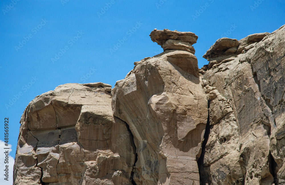 Rocks Erosion Chaco Canyon  New Mexico USA
