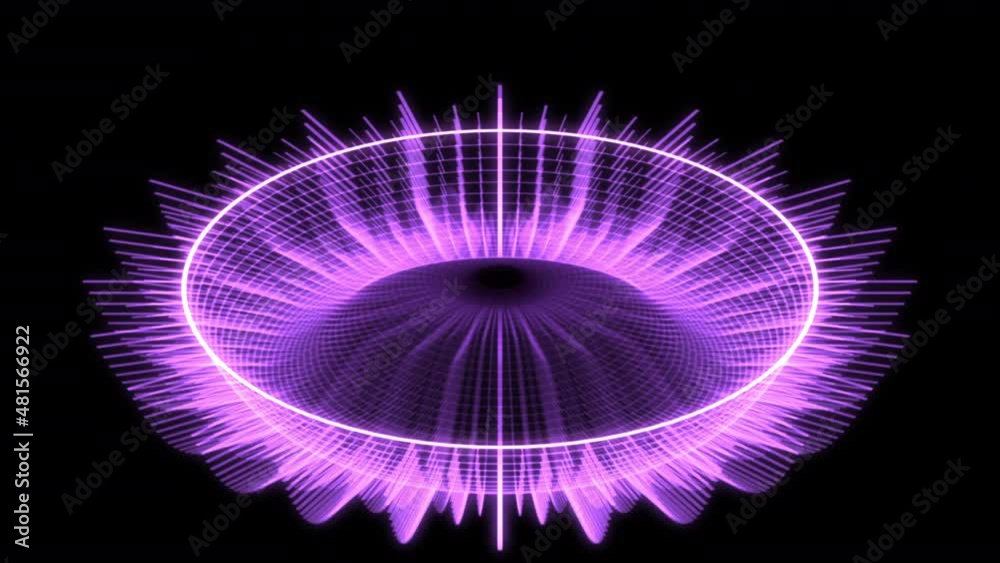 3D Radar Scan Purple X60 Degrees VJ Loop 03 Animation Background 