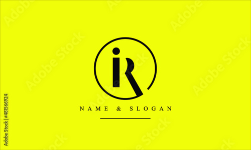 RI, IR, R, I abstract letters logo monogram