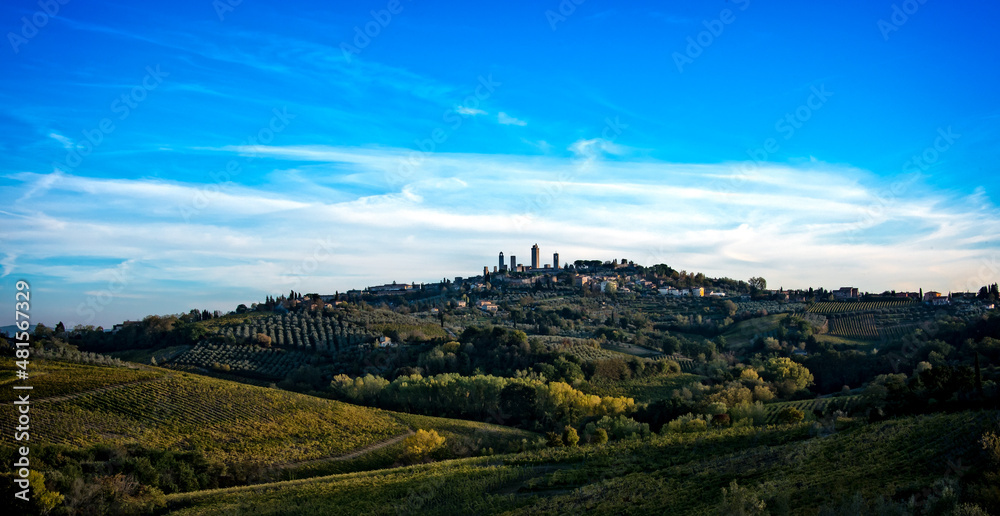 Naklejka premium Automne en Toscane,Italie
