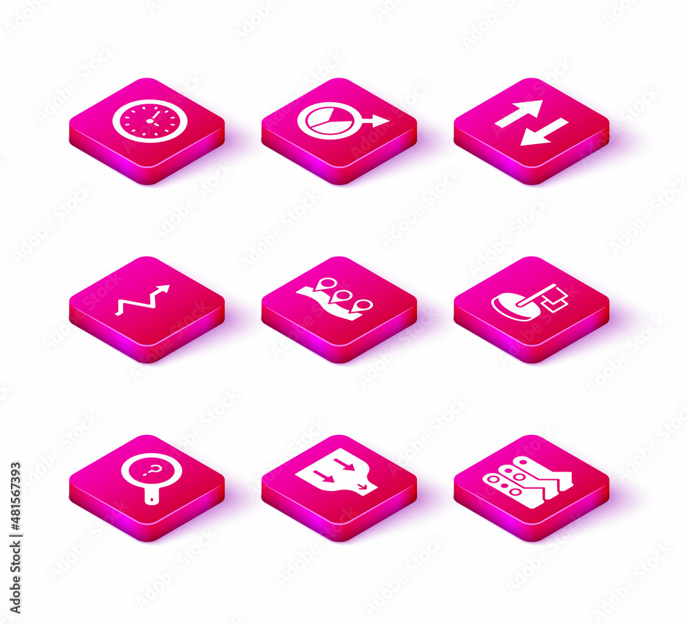 Set Unknown search, Arrow, Location, Graph, chart, diagram, Flag, and Financial growth icon. Vector Set Unknown search, Arrow, Location, Graph, chart, diagram, Flag, and Financial growth icon. Vector