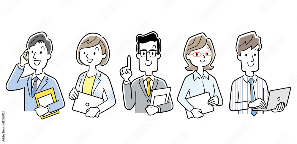 ベクターイラスト素材 ビジネスチーム ビジネスパーソン Stock Vector Adobe Stock