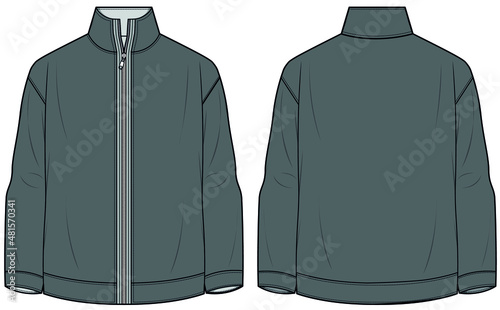 High Neck Leather Jackets, Bomber Jacket, Coach Jacket, Biker Jacket, Moto Racer Jacket, Mens, women, Unisex Fashion Illustration, Vector, CAD, Technical Drawing, Flat drawing.