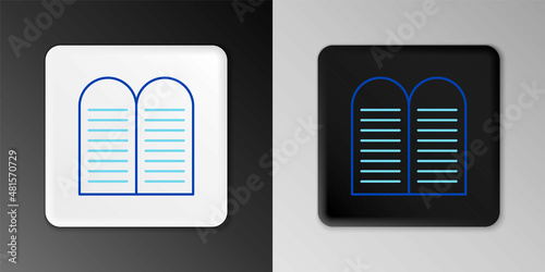 Line The commandments icon isolated on grey background. Gods law concept. Colorful outline concept. Vector