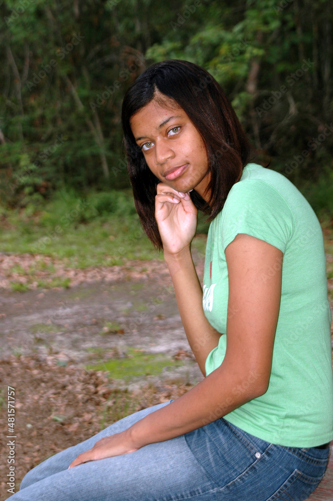 African american female beauty expressions outdoors. African american female beauty expressions outdoors.
