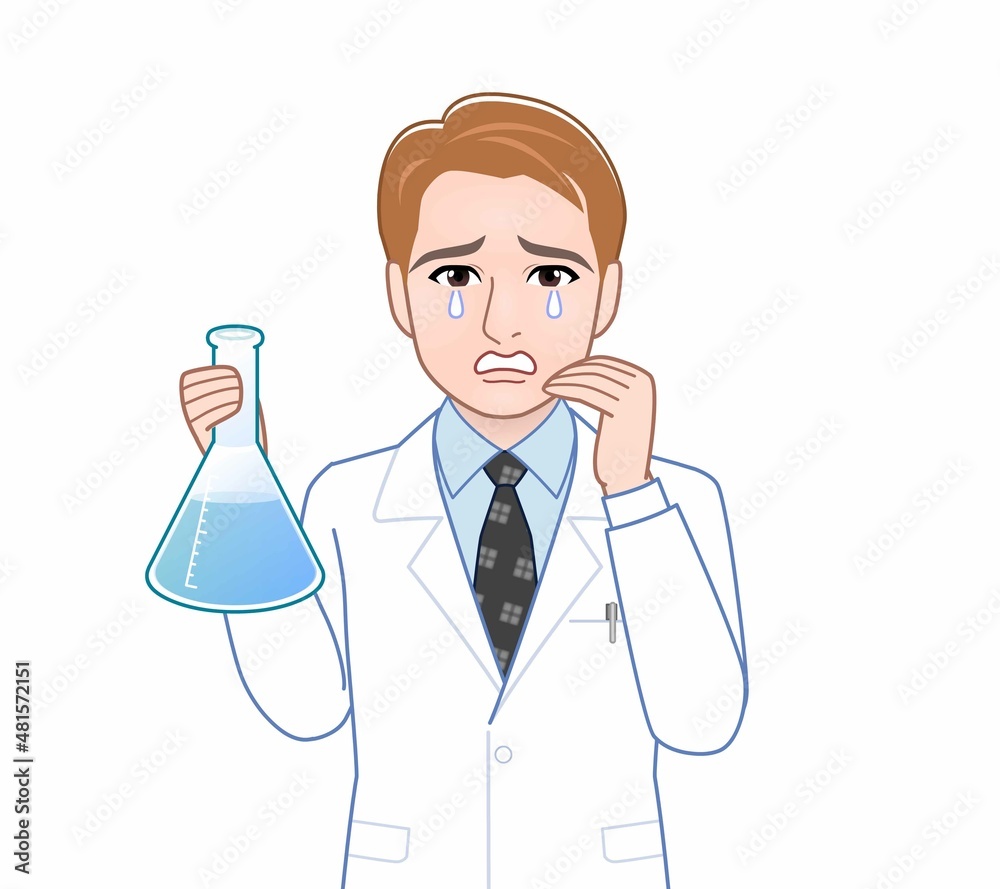 白衣を着た研究者の男性 白衣を着た研究者の男性