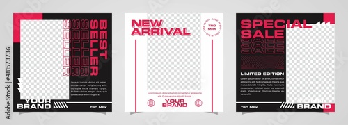 URBAN STREETWEAR DESIGN STYLE FEED POST SOCIAL MEDIA VECTOR TEMPLATE