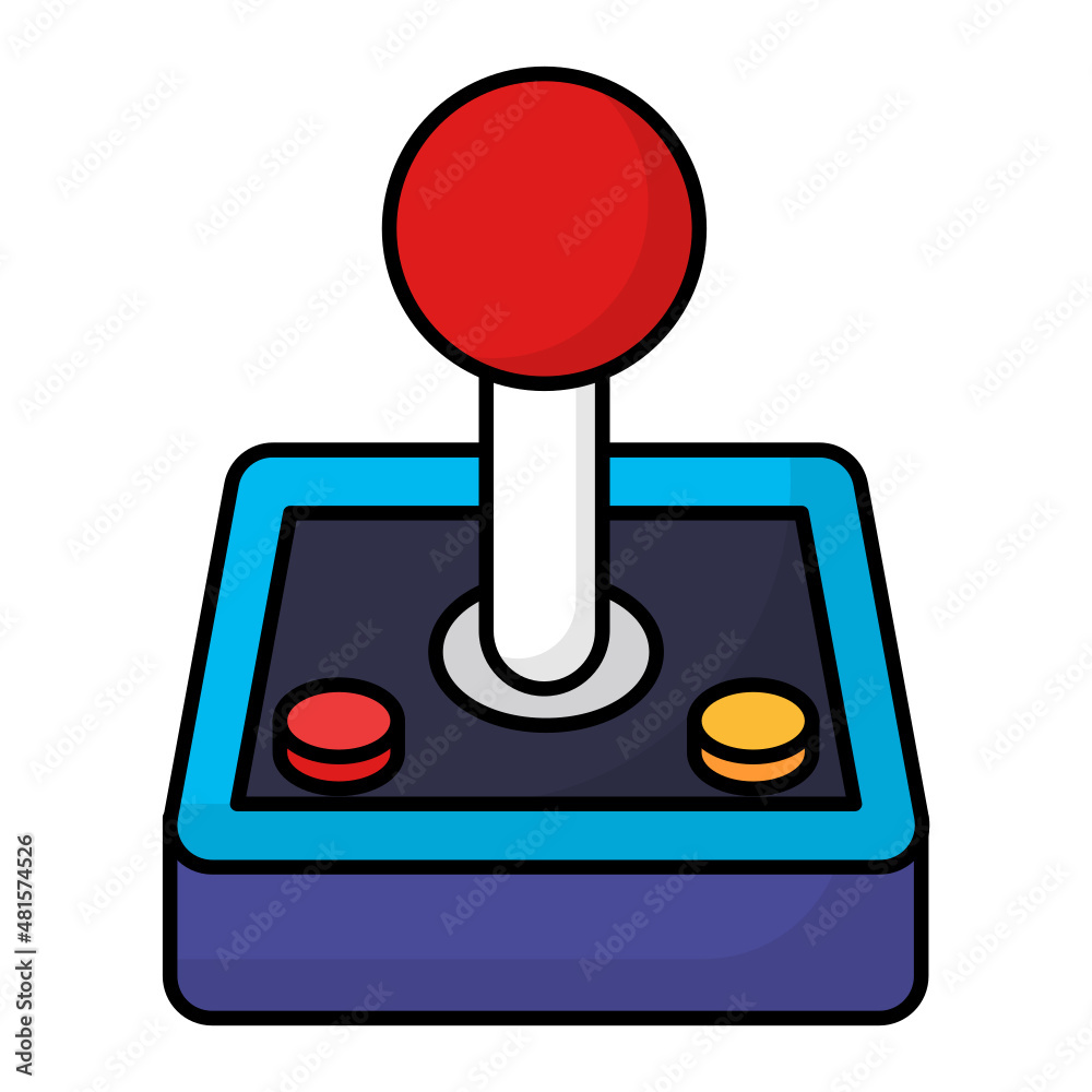 Classic retro joystick with two buttons Concept Vector Icon Design, E-sports or mind sport Symbol, Digital sports Equipment Sign, Video games hardware Stock illustration Classic retro joystick with two buttons Concept Vector Icon Design, E-sports or mind sport Symbol, Digital sports Equipment Sign, Video games hardware Stock illustration