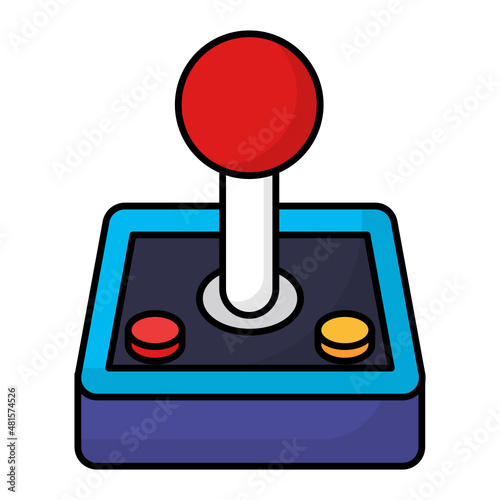 Classic retro joystick with two buttons Concept Vector Icon Design, E-sports or mind sport Symbol, Digital sports Equipment Sign, Video games hardware Stock illustration