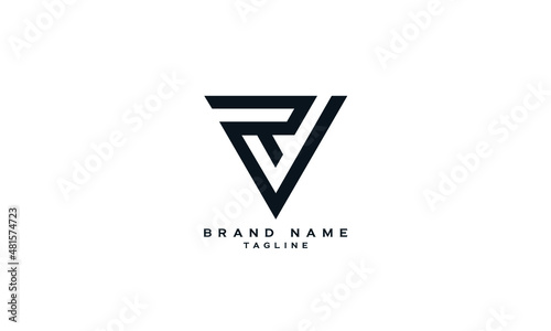 RV, VR, V, RA, AR, Abstract initial monogram letter alphabet logo design