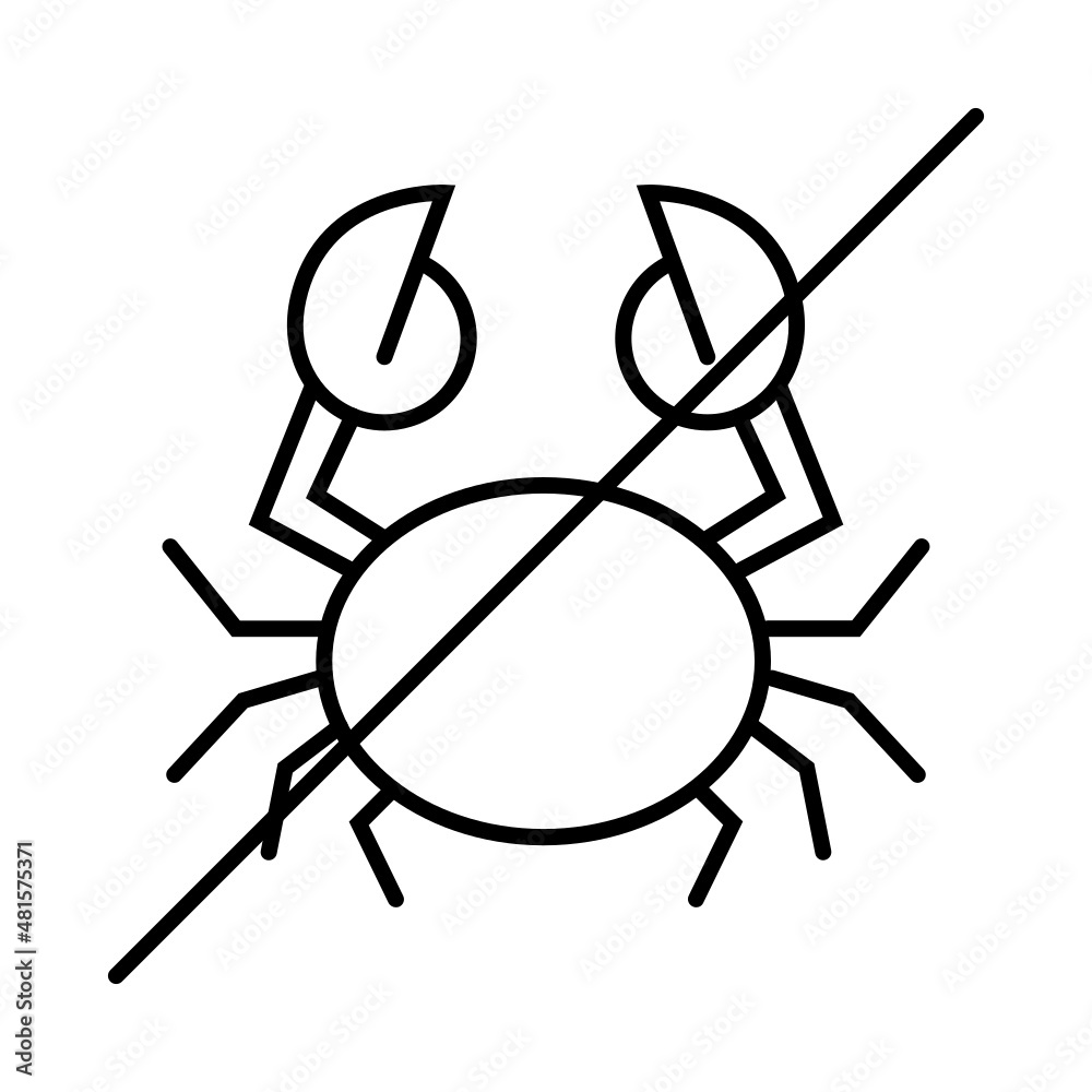 Iconos de menú de alérgenos alimentarios en círculos. Iconos blancos de alérgenos alimentarios en círculos negros. Marisco, crustáceos, cangrejos alergia iconos vectoriales. Iconos de menú de alérgenos alimentarios en círculos. Iconos blancos de alérgenos alimentarios en círculos negros. Marisco, crustáceos, cangrejos alergia iconos vectoriales.