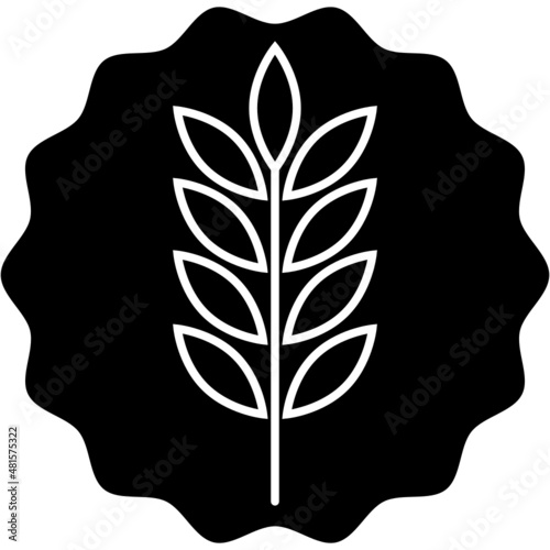 Iconos de menú de alérgenos alimentarios en círculos. Iconos blancos de alérgenos alimentarios en círculos negros. Gluten, trigo, cereal alergia iconos vectoriales.
