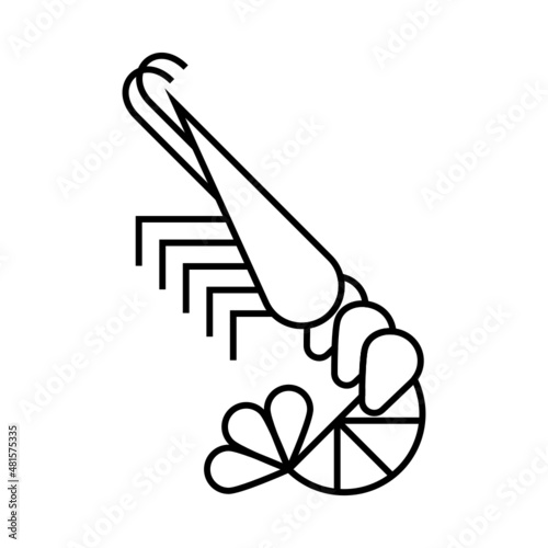 Iconos de menú de alérgenos alimentarios en círculos. Iconos blancos de alérgenos alimentarios en círculos negros. Gambas, crustáceos , marisco alergia iconos vectoriales.