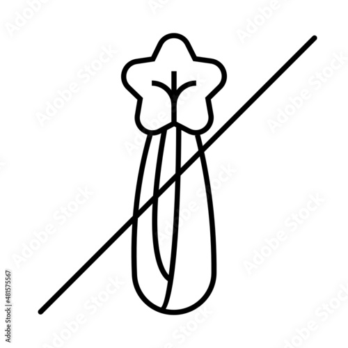 Iconos de menú de alérgenos alimentarios en círculos. Iconos blancos de alérgenos alimentarios en círculos negros. Apio alergia iconos vectoriales.